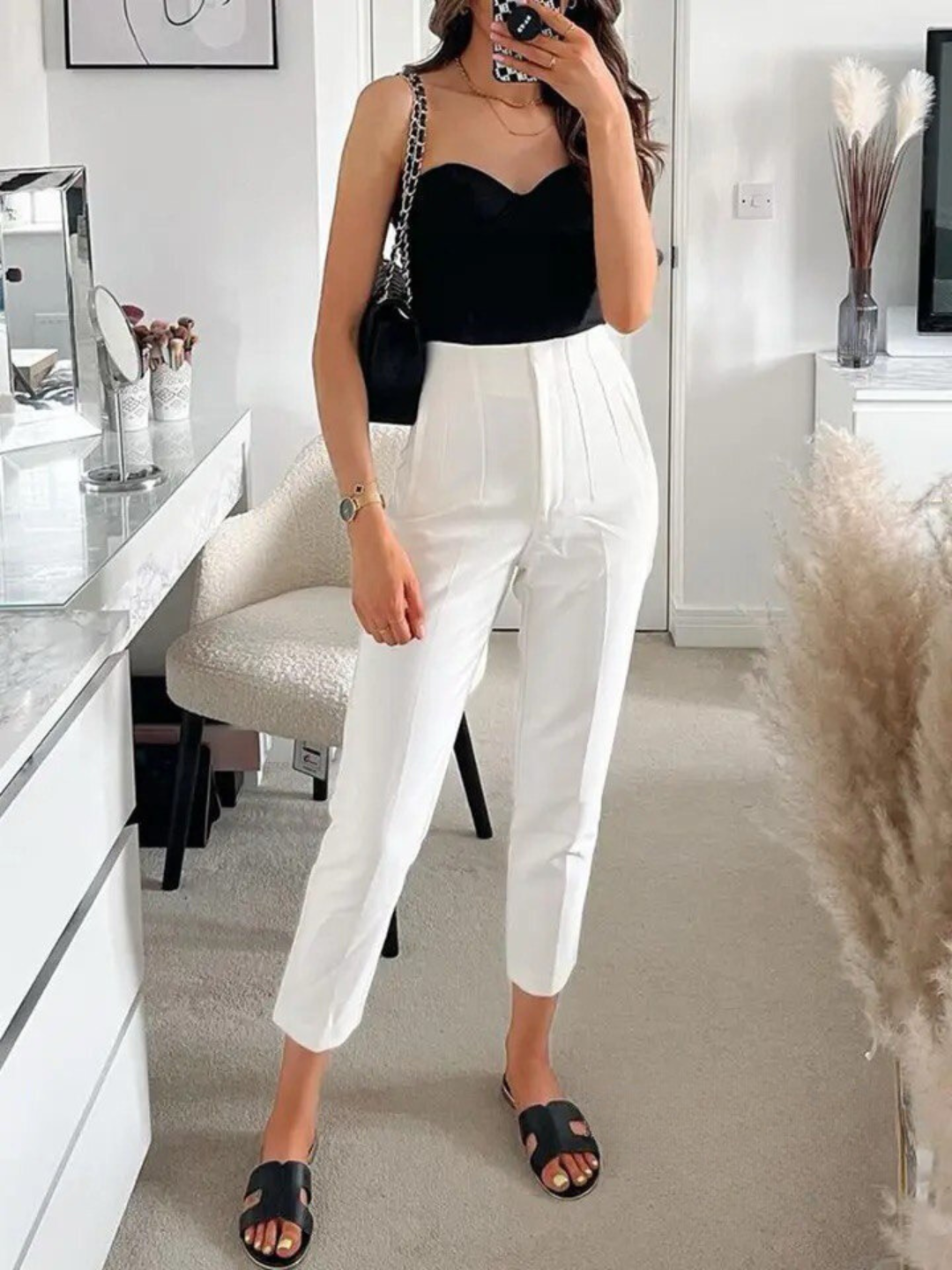 Calça Confort Glamour™ em Seda Gelo