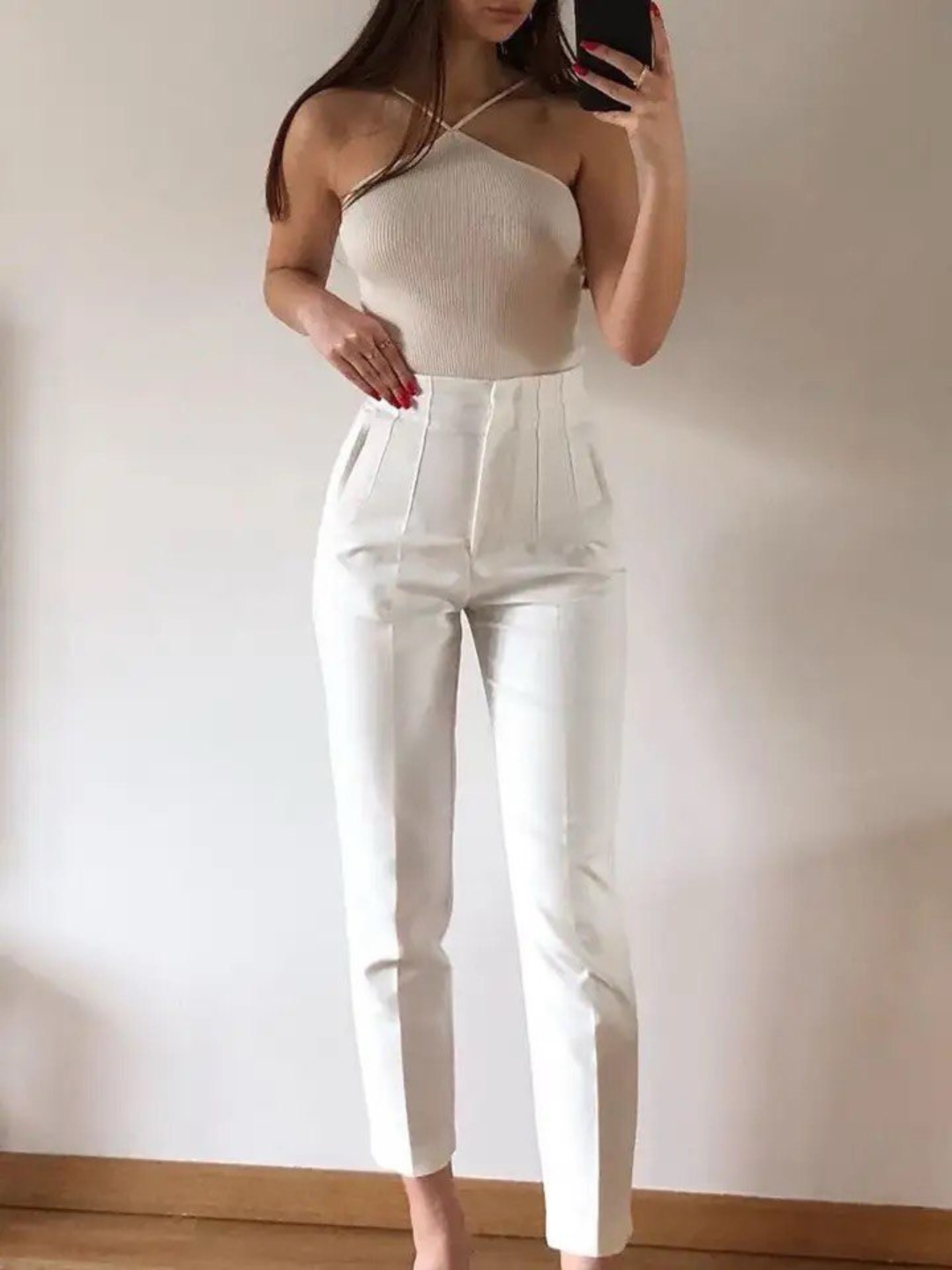 Calça Confort Glamour™ em Seda Gelo