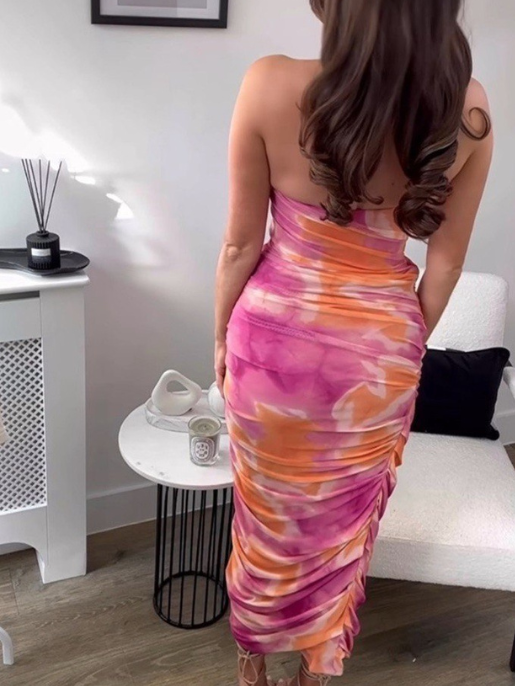 Vestido Midi Estampado Tule