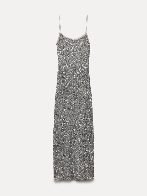 Vestido Midi Lantejoulas Justo Angel Espelho da Moda