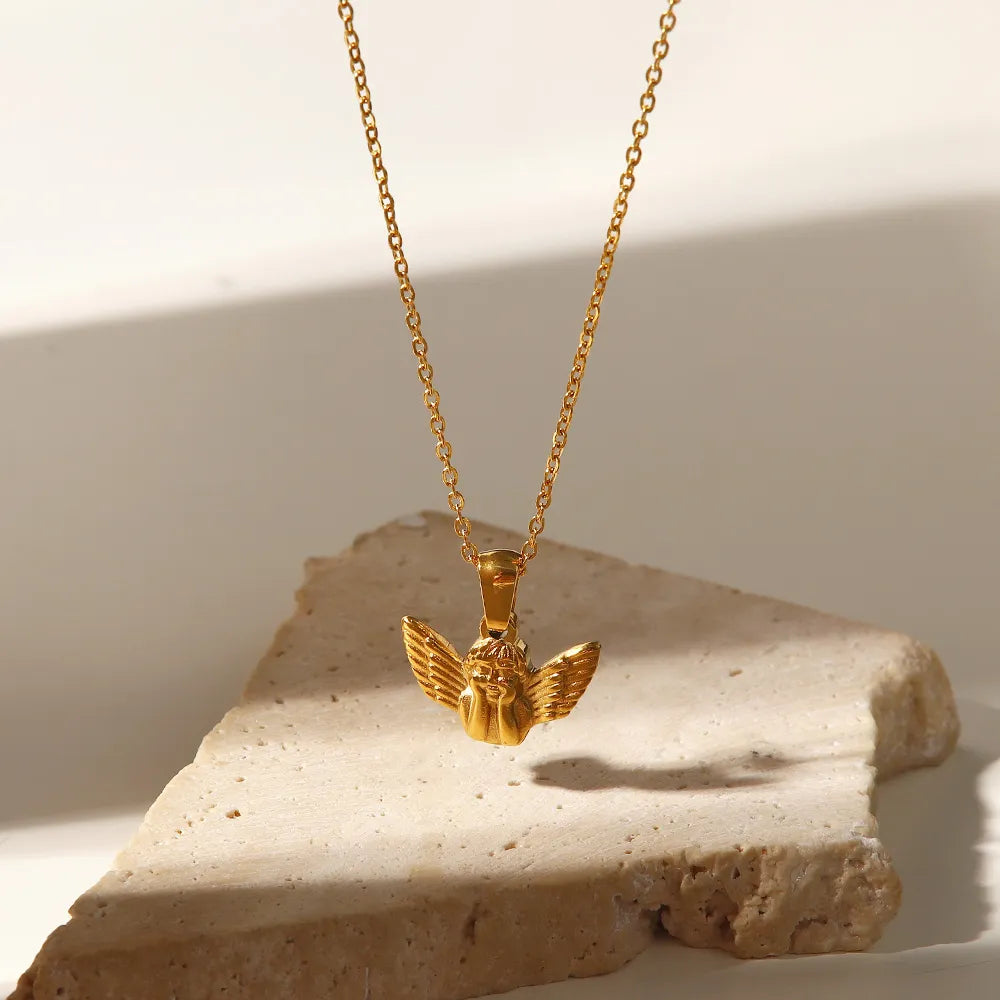 Colar Anjo Banhado a Ouro 18K