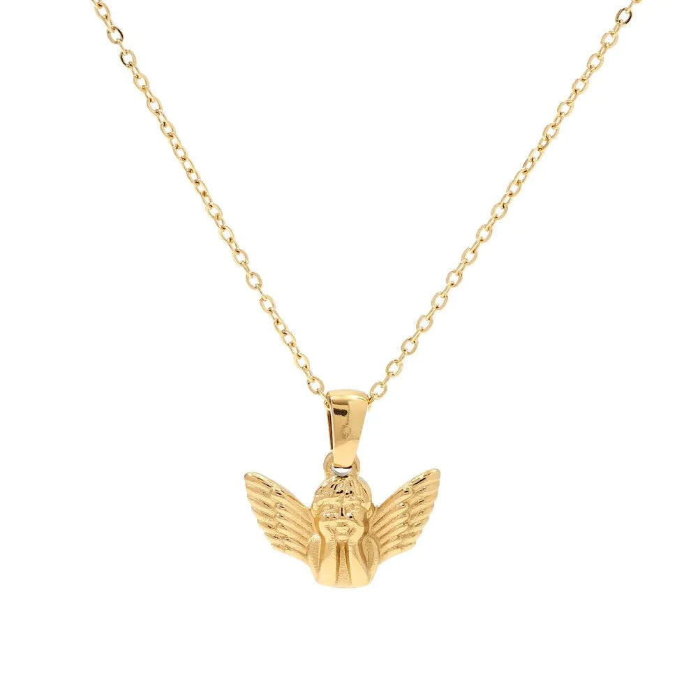 Colar Anjo Banhado a Ouro 18K