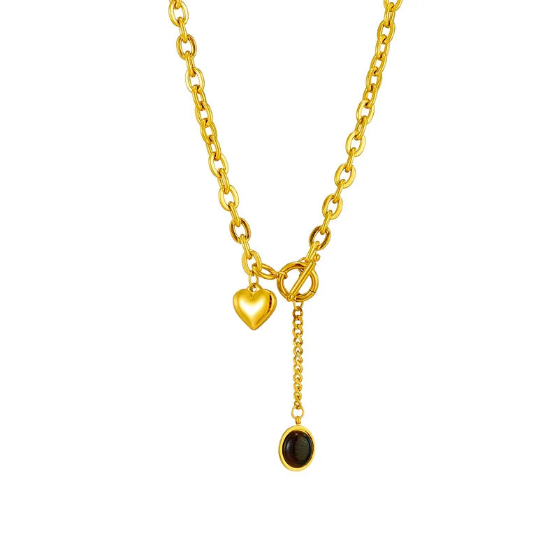 Colar Charme de Coração Banhado a Ouro 18K