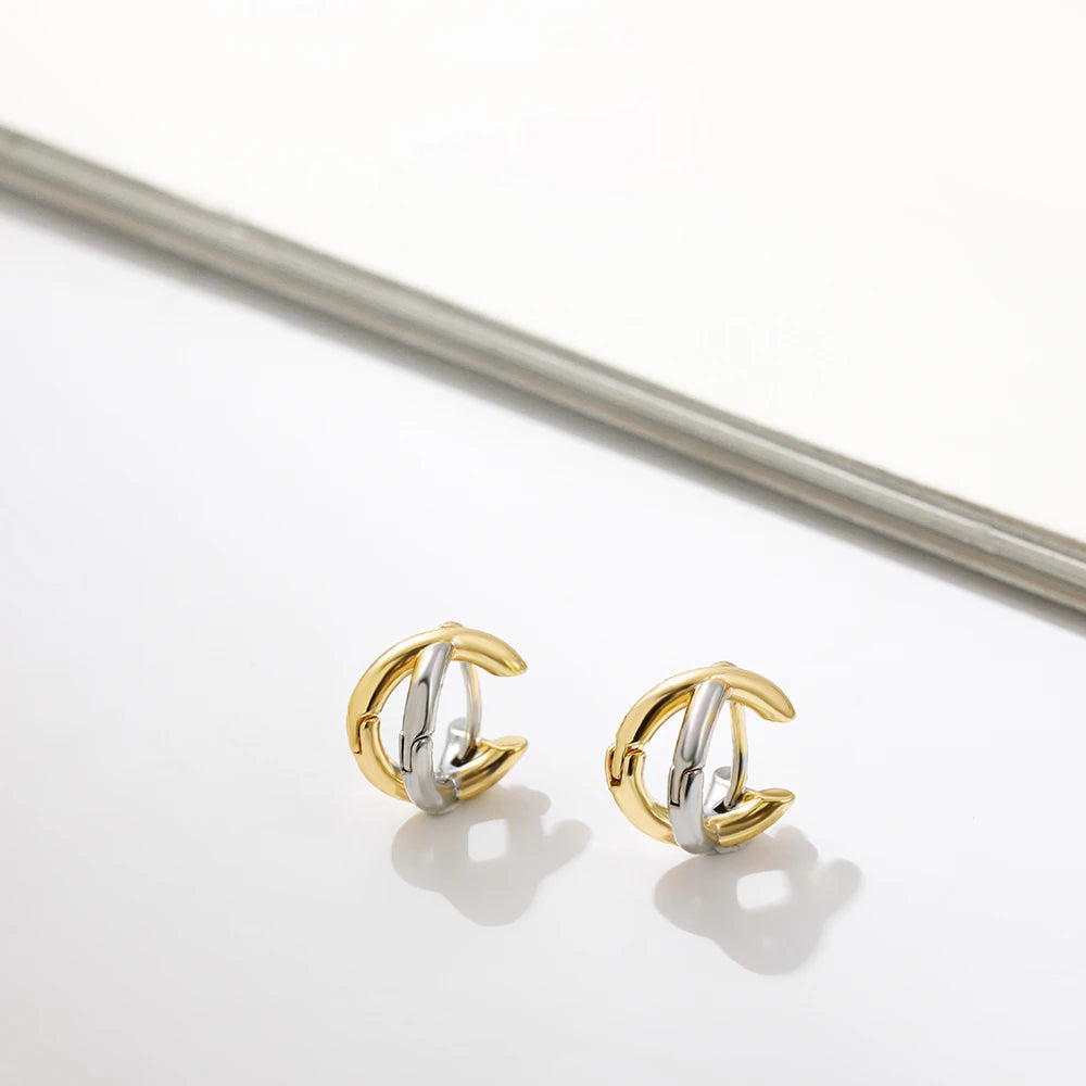 Brinco Cruzado Vanilla Banhado a Ouro 18K