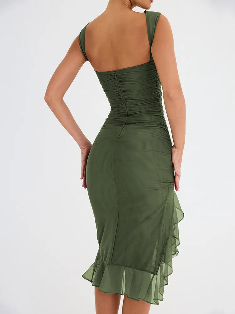 Vestido Midi Plissado