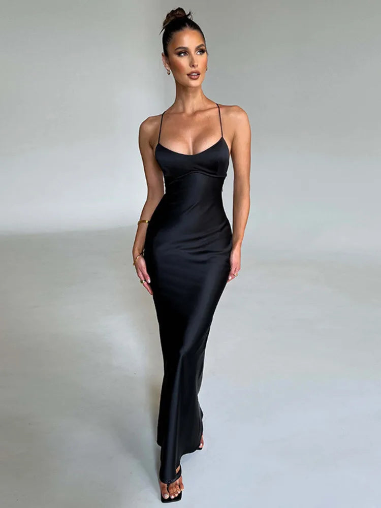 Vestido Longo Elza Mozision Cetim