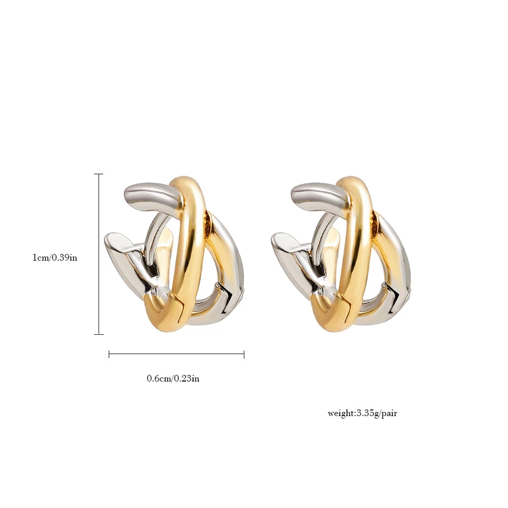 Brinco Cruzado Vanilla Banhado a Ouro 18K