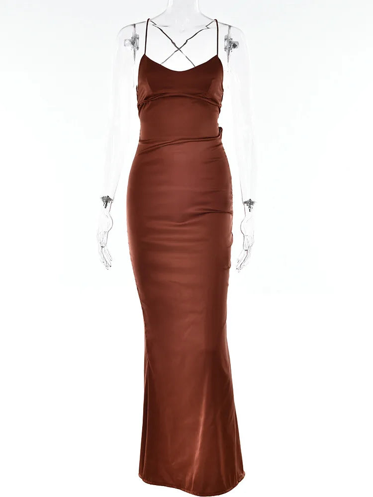 Vestido Longo Elza Mozision Cetim